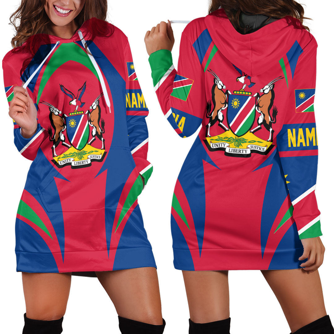 Clothing Namibia Action Flag Hoodie Dress