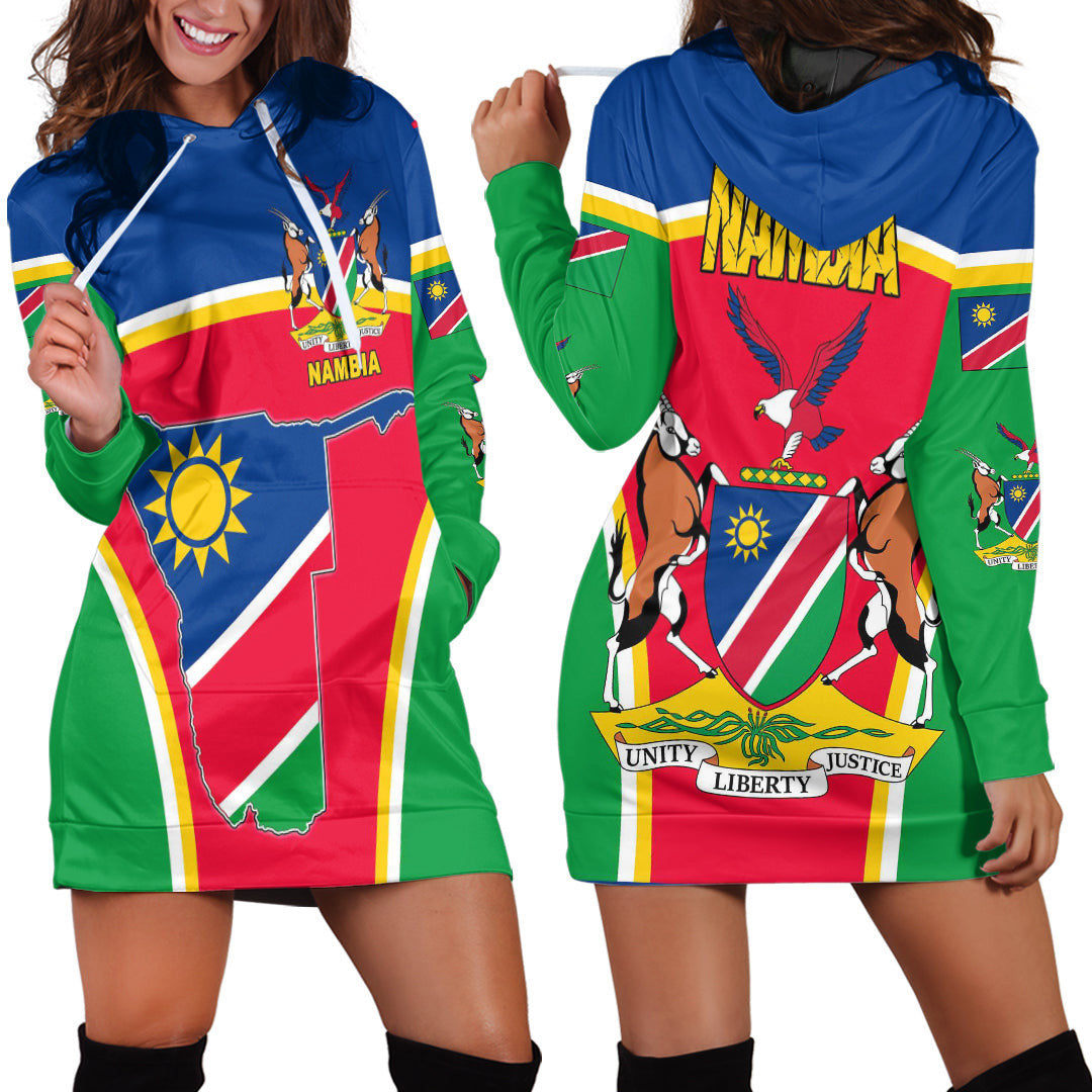 Clothing Namibia Active Flag Hoodie Dress