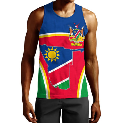 Clothing Namibia Active Flag Men Tank Top