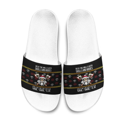Love The World Slide Sandals Viking Santa In Valhalla Style Christmas Slide Sandals