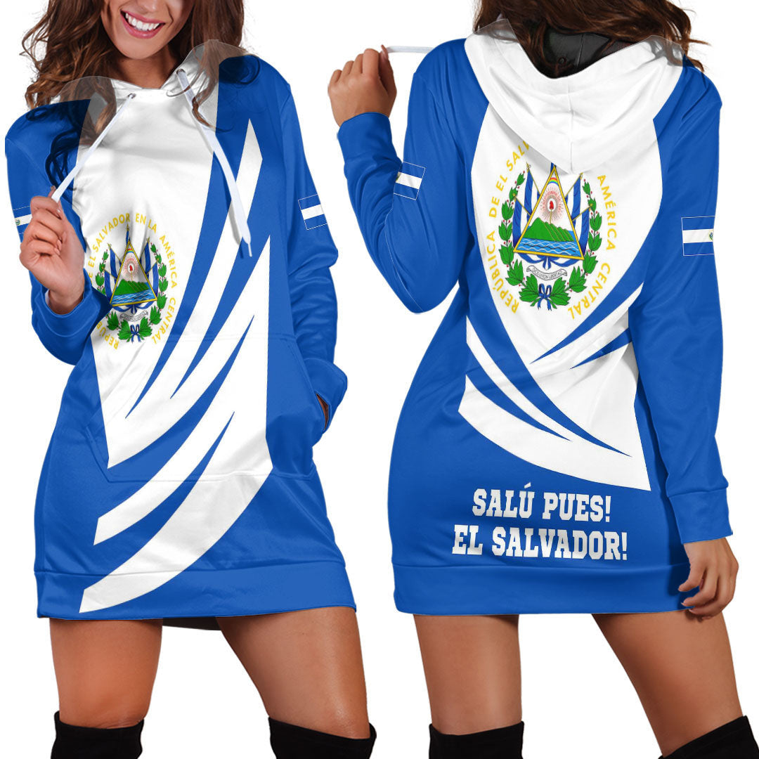 Clothing El Salvador Bincjou Coat of Arms Hoodie Dress