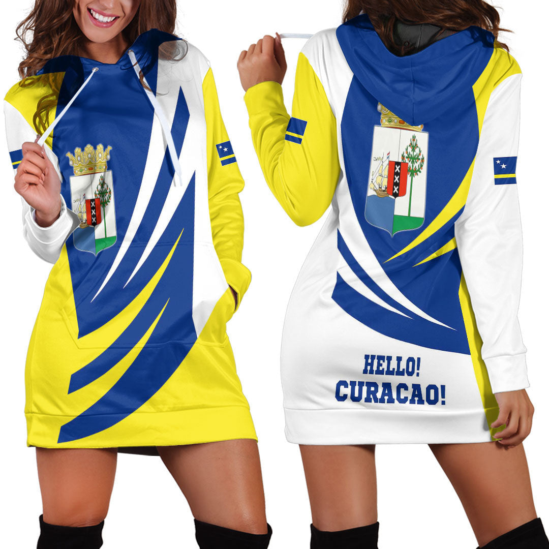 Clothing Curacao Bincjou Coat of Arms Hoodie Dress