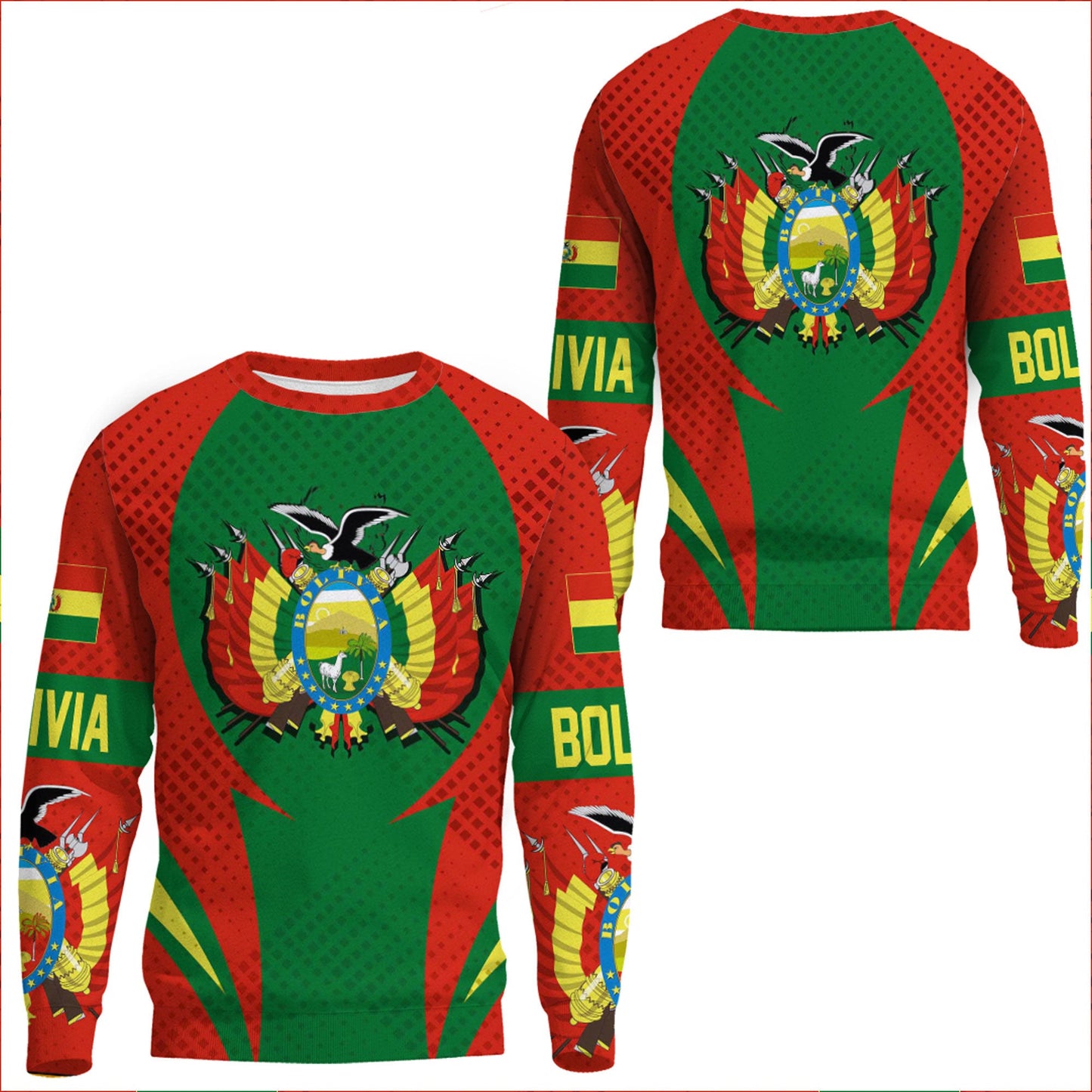 Clothing Bolivia Action Flag Sporty Style Sweatshirts