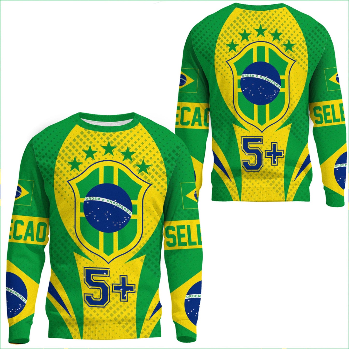 Clothing Brazils Action Flag Sporty Style Sweatshirts