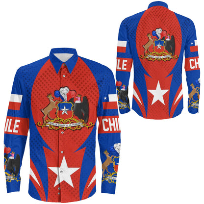 Clothing Chile Action Flag Sporty Style Long Sleeve Button Shirt