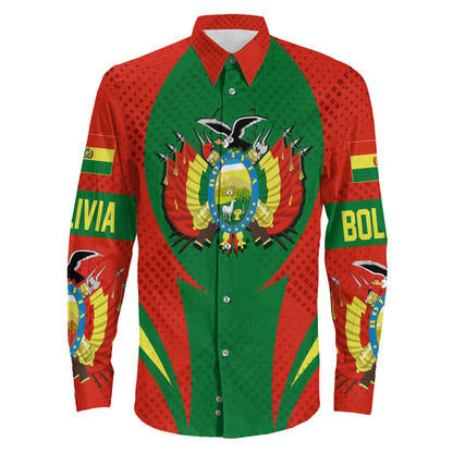 Clothing Bolivia Action Flag Sporty Style Long Sleeve Button Shirt