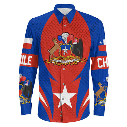 Clothing Chile Action Flag Sporty Style Long Sleeve Button Shirt