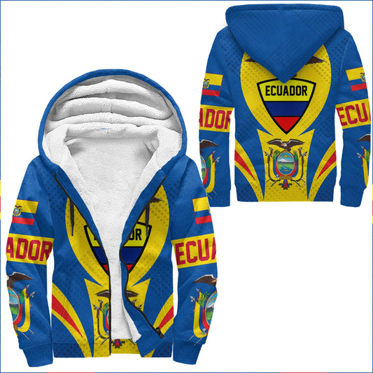 Clothing Ecuador Action Flag Sporty Style Sherpa Hoodies