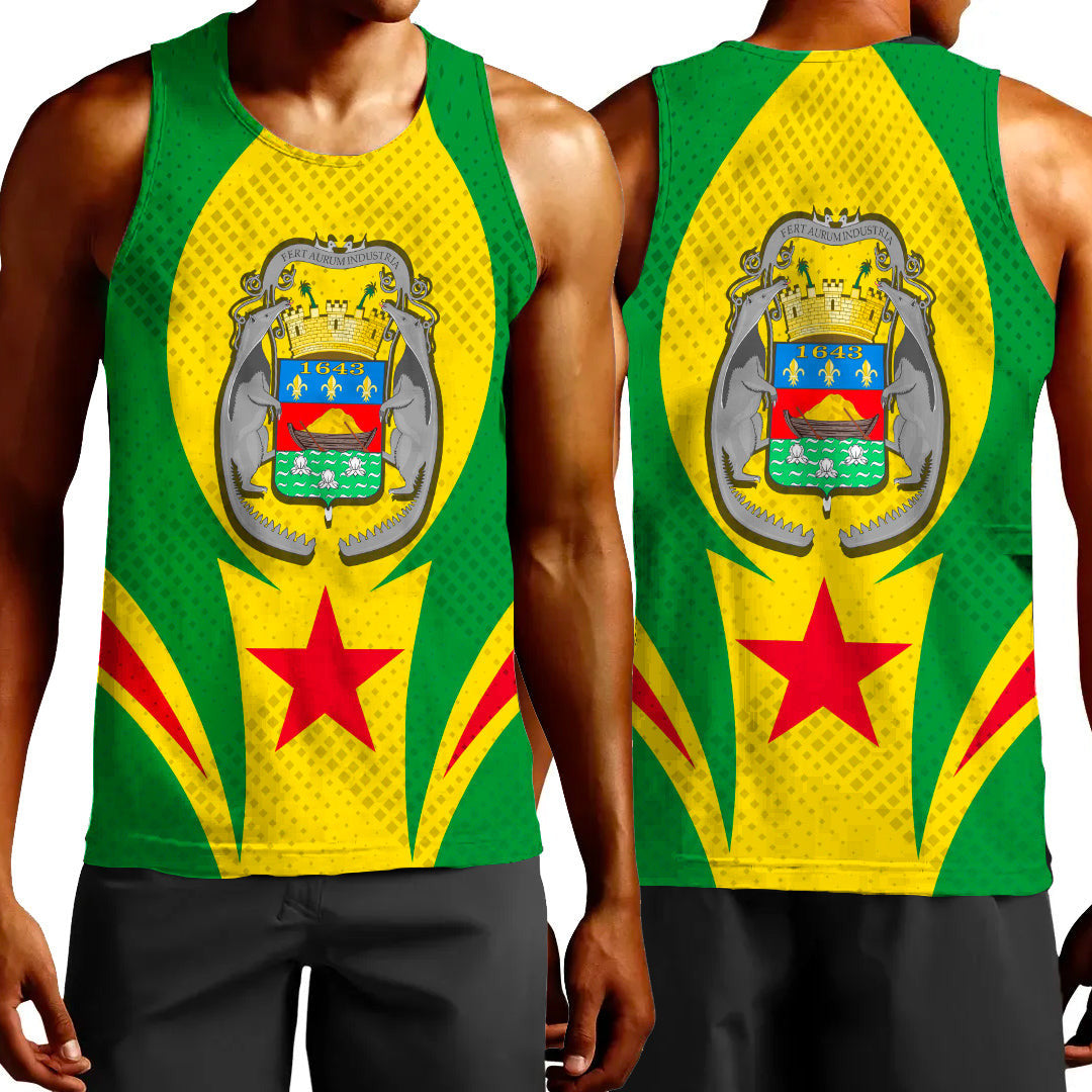 Clothing French Guiana Action Flag Sporty Style Tank Top