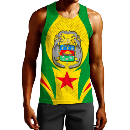 Clothing French Guiana Action Flag Sporty Style Tank Top