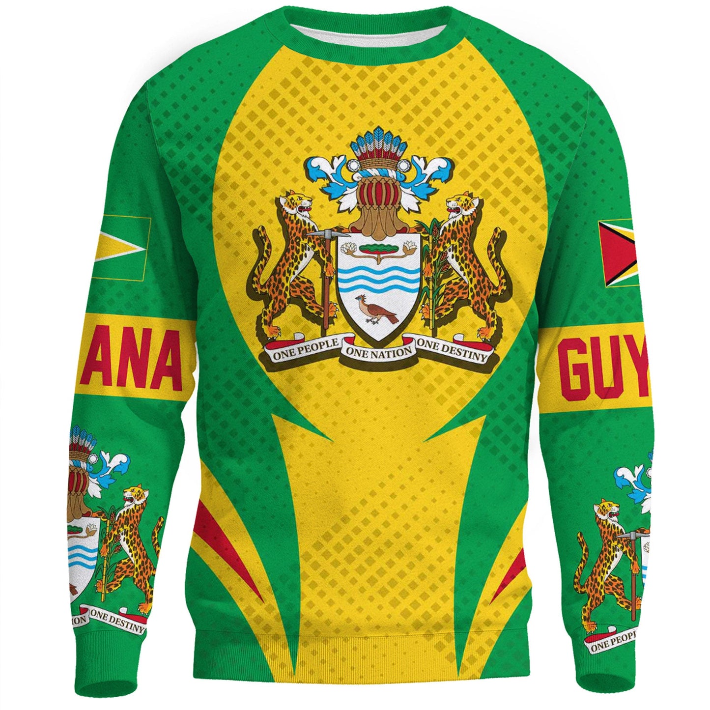 Clothing Guyana Action Flag Sporty Style Sweatshirts