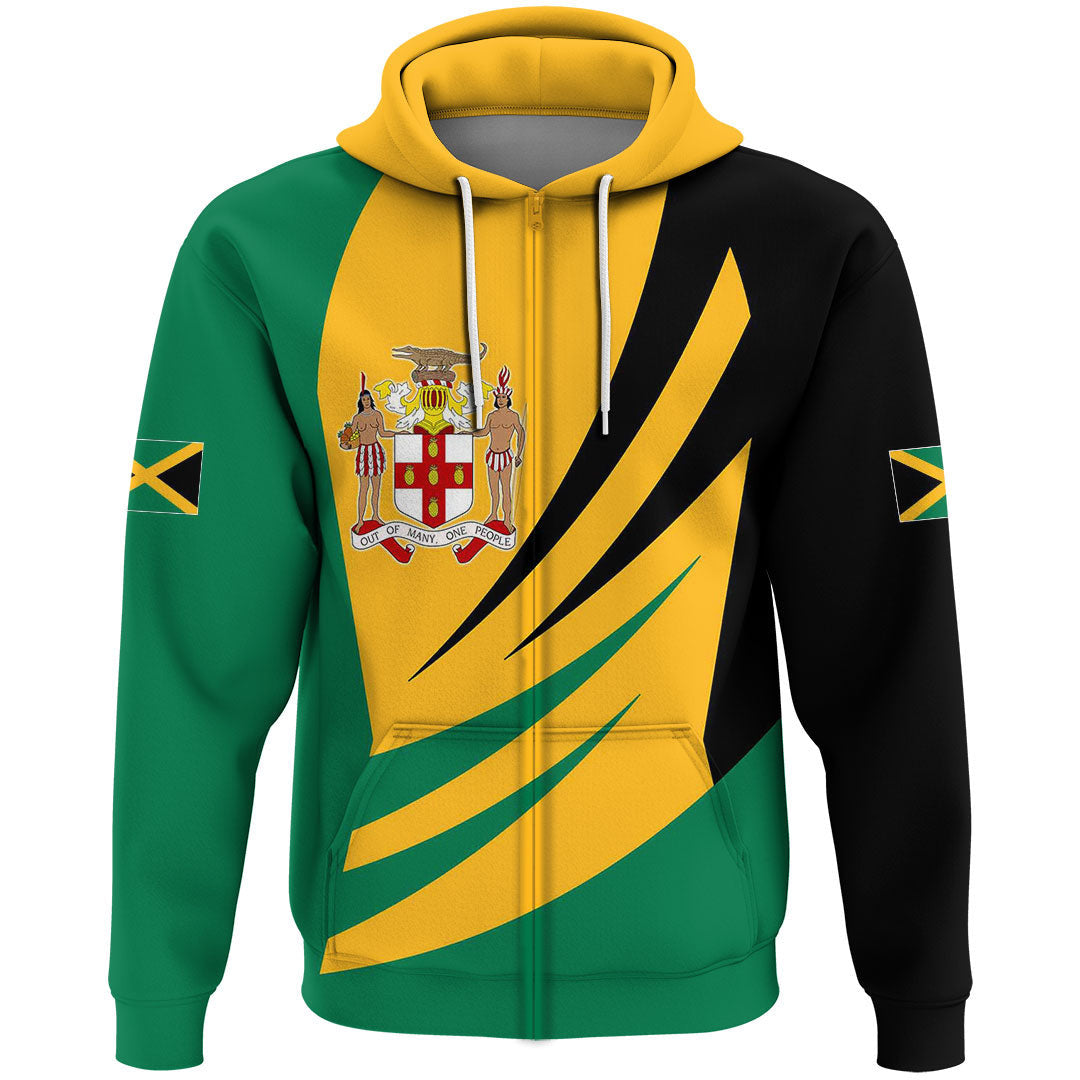 Clothing Jamaica Bincjou Coat Of Arms Zip Hoodie
