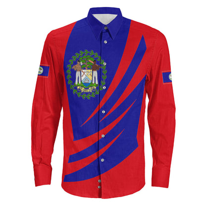 Clothing Belize Bincjou Coat Of Arms Long Sleeve Button Shirt