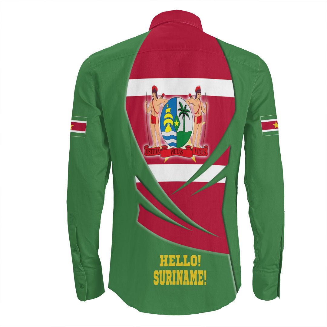 Clothing Suriname Bincjou Coat Of Arms Long Sleeve Button Shirt