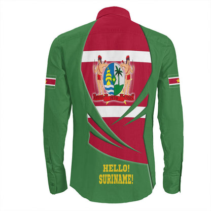 Clothing Suriname Bincjou Coat Of Arms Long Sleeve Button Shirt