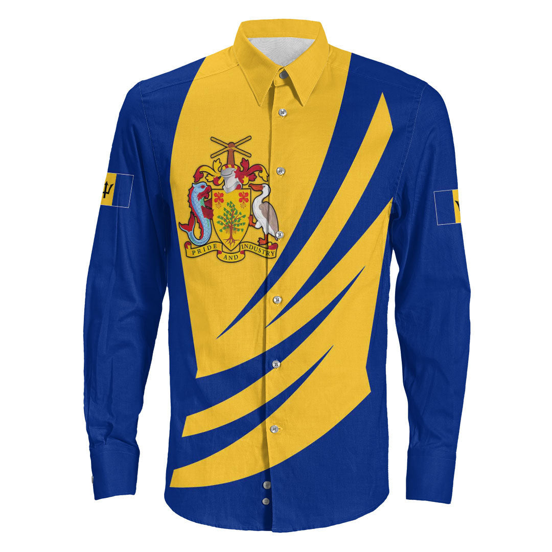 Clothing Barbados Bincjou Coat Of Arms Long Sleeve Button Shirt