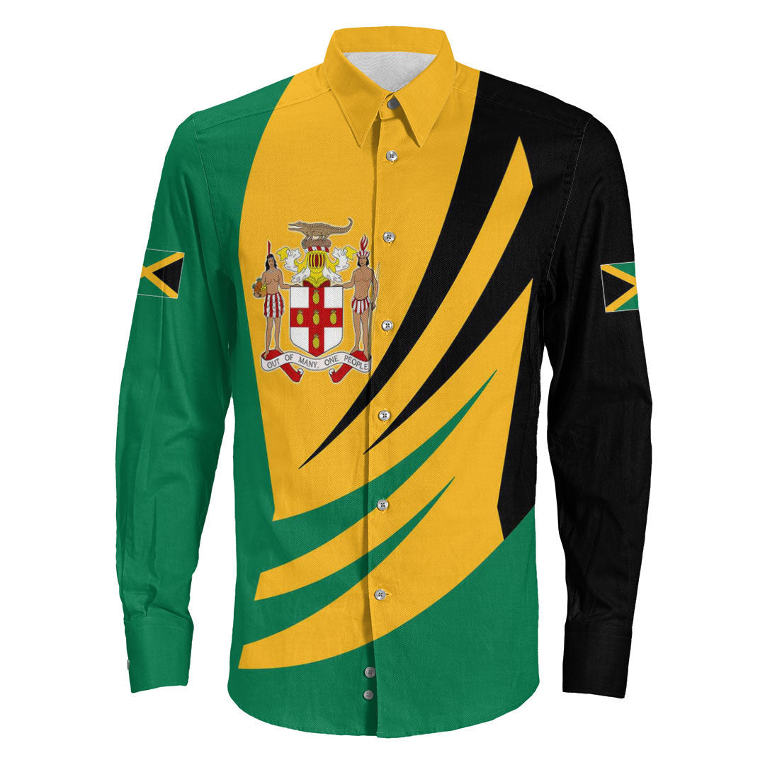 Clothing Jamaica Bincjou Coat Of Arms Long Sleeve Button Shirt