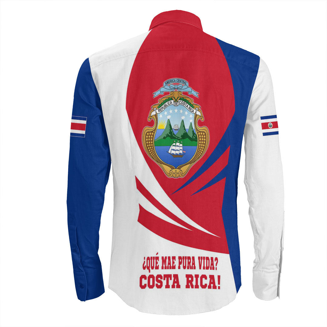 Clothing Costa Rica Bincjou Coat Of Arms Long Sleeve Button Shirt