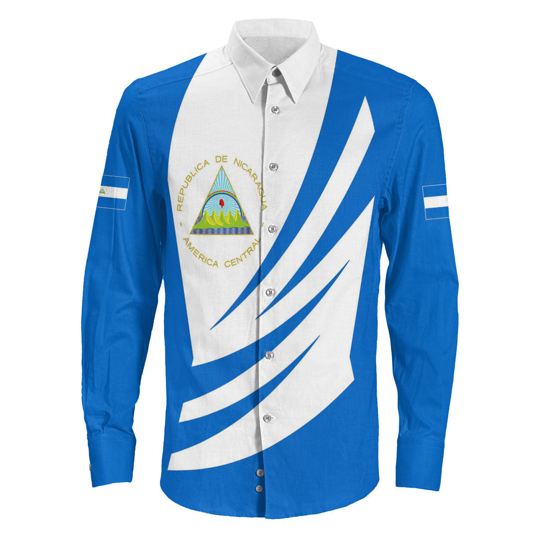 Clothing Nicaragua Bincjou Coat Of Arms Long Sleeve Button Shirt