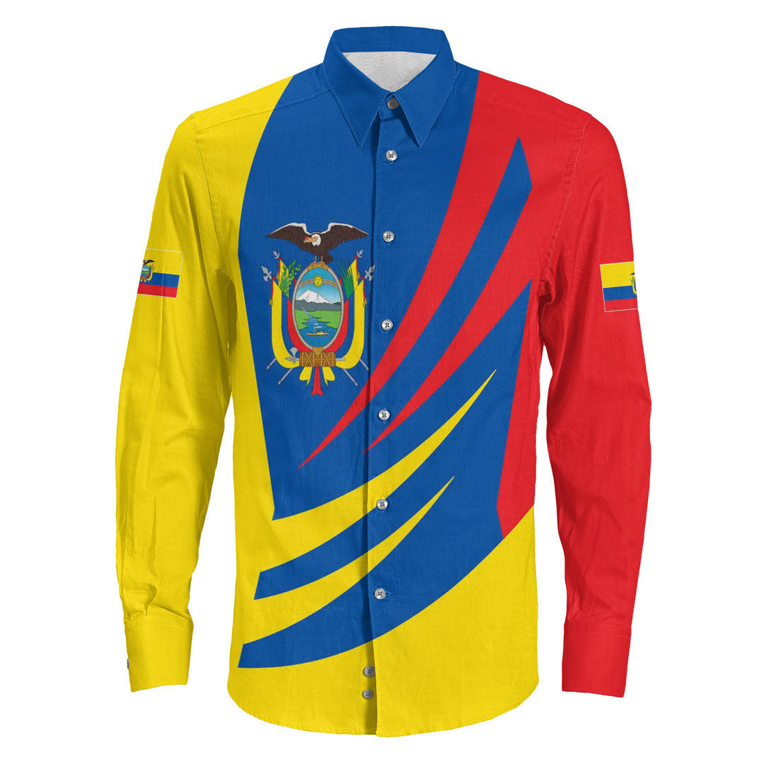 Clothing Ecuador Bincjou Coat Of Arms Long Sleeve Button Shirt
