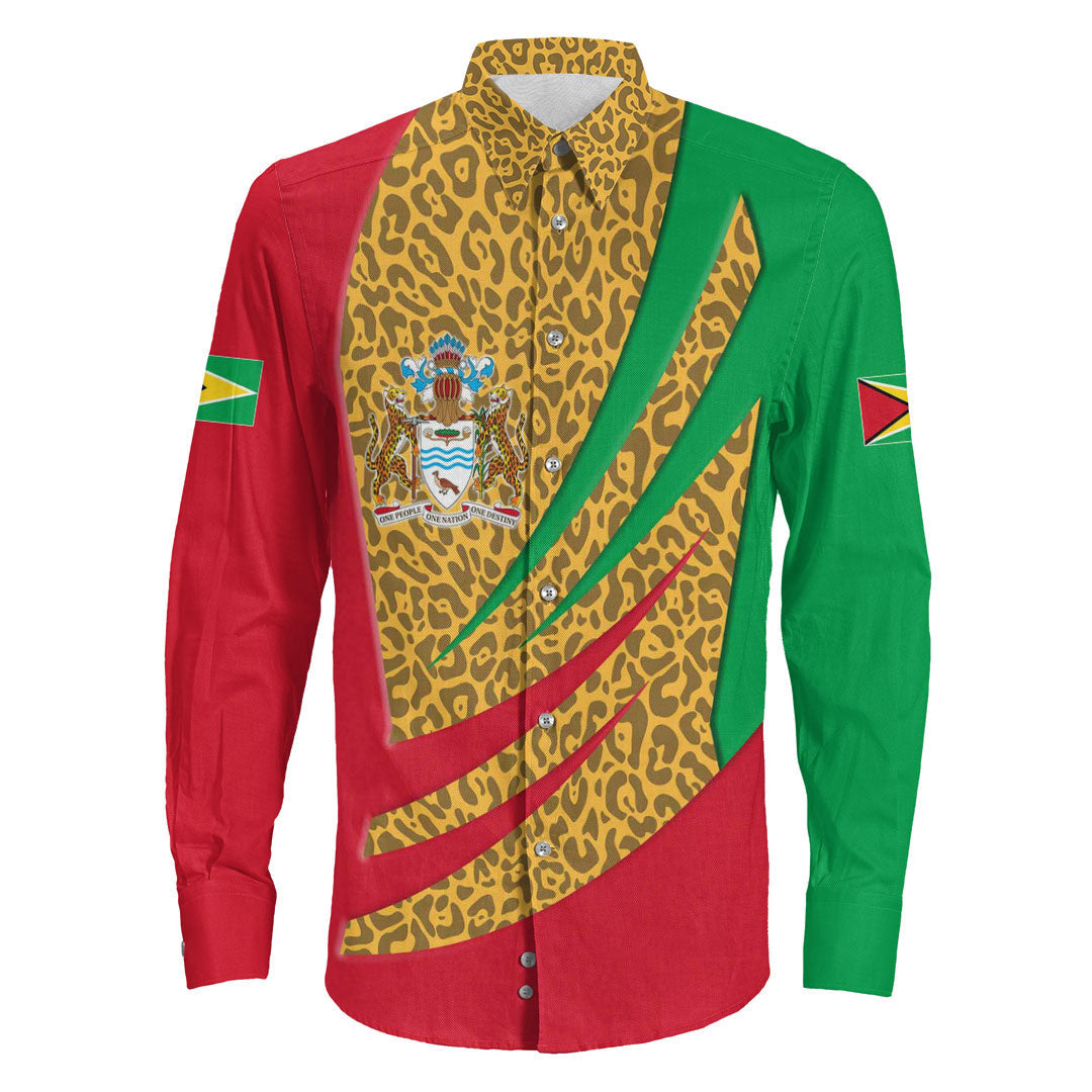 Clothing Guyana Bincjou Coat Of Arms Long Sleeve Button Shirt