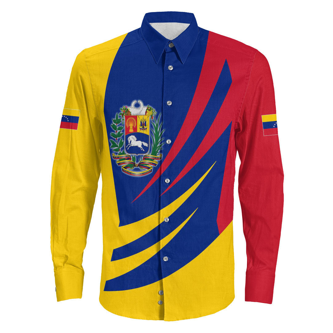 Clothing Venezuela Bincjou Coat Of Arms Long Sleeve Button Shirt