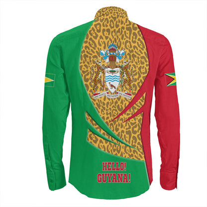 Clothing Guyana Bincjou Coat Of Arms Long Sleeve Button Shirt