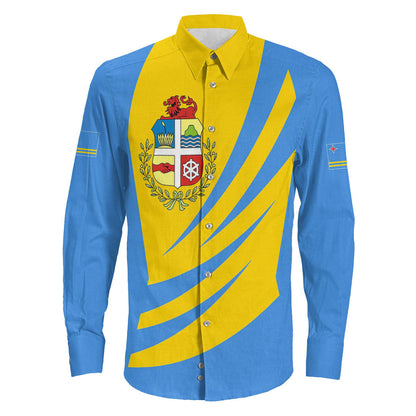 Clothing Aruba Bincjou Coat Of Arms Long Sleeve Button Shirt