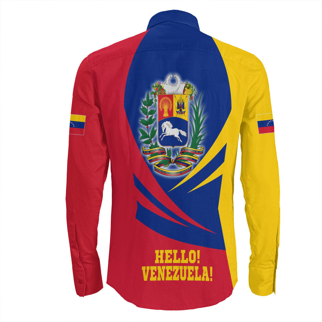 Clothing Venezuela Bincjou Coat Of Arms Long Sleeve Button Shirt