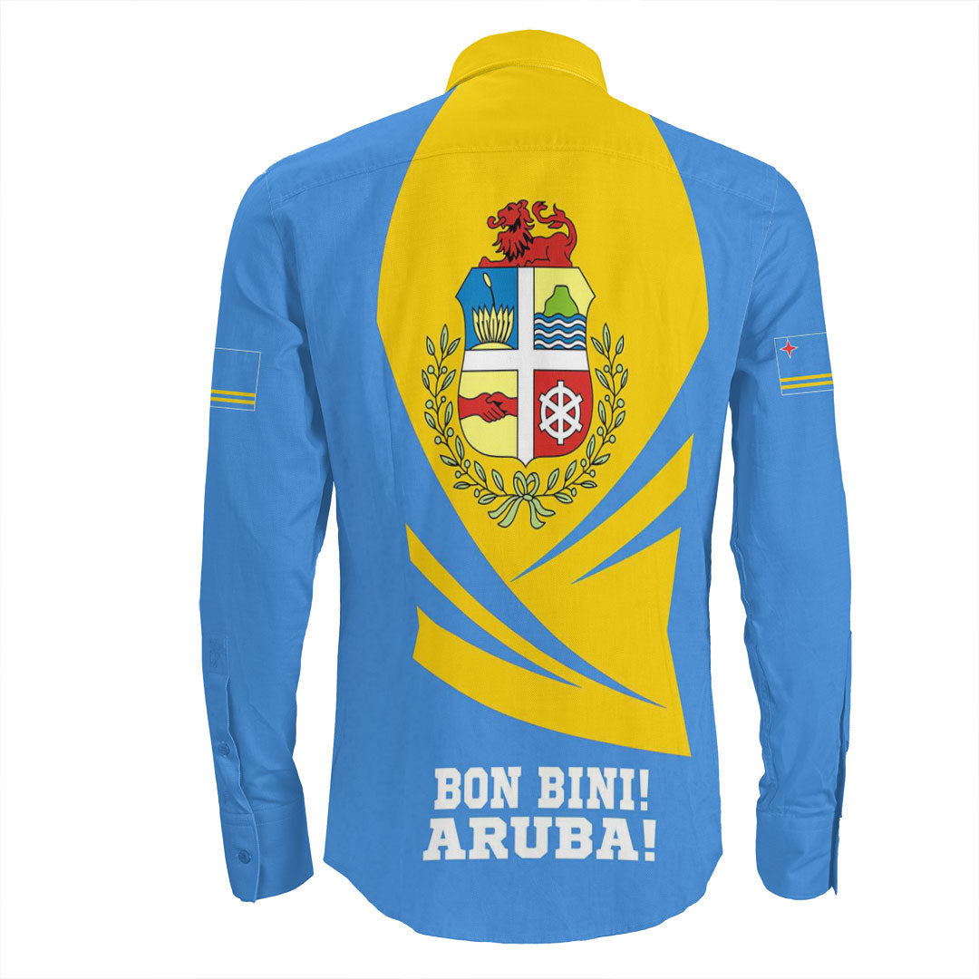 Clothing Aruba Bincjou Coat Of Arms Long Sleeve Button Shirt