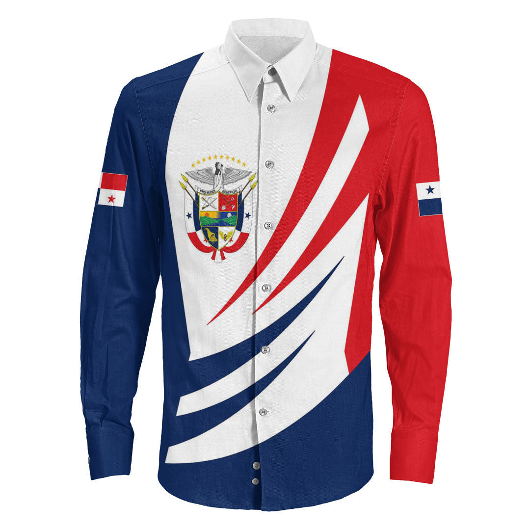 Clothing Panama Bincjou Coat Of Arms Long Sleeve Button Shirt