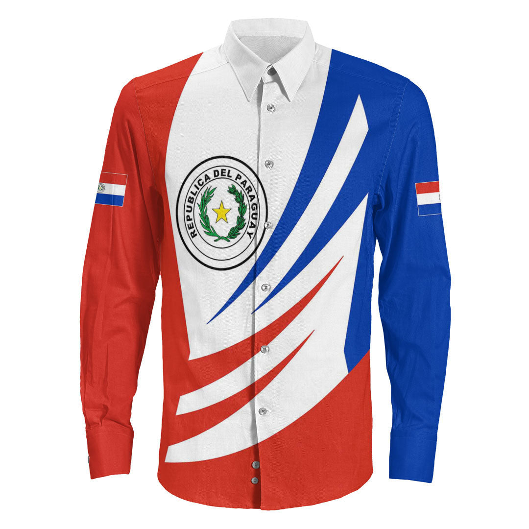 Clothing Paraguay Bincjou Coat Of Arms Long Sleeve Button Shirt