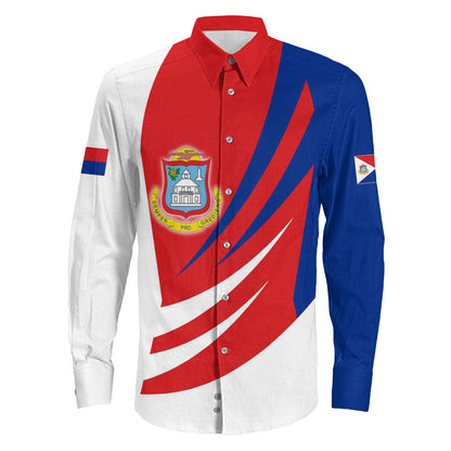Clothing Sint Maarten Bincjou Coat Of Arms Long Sleeve Button Shirt