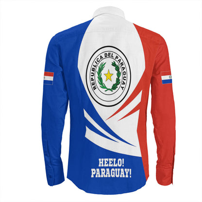 Clothing Paraguay Bincjou Coat Of Arms Long Sleeve Button Shirt