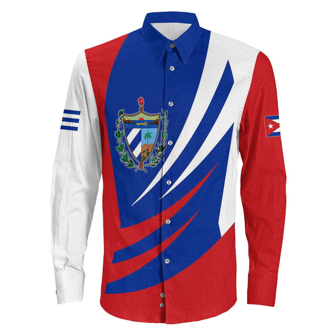 Clothing Cuba Bincjou Coat Of Arms Long Sleeve Button Shirt