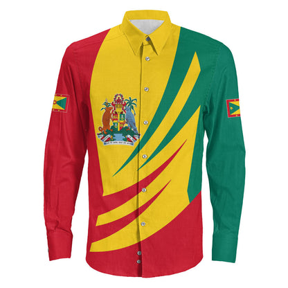 Clothing Grenada Bincjou Coat Of Arms Long Sleeve Button Shirt