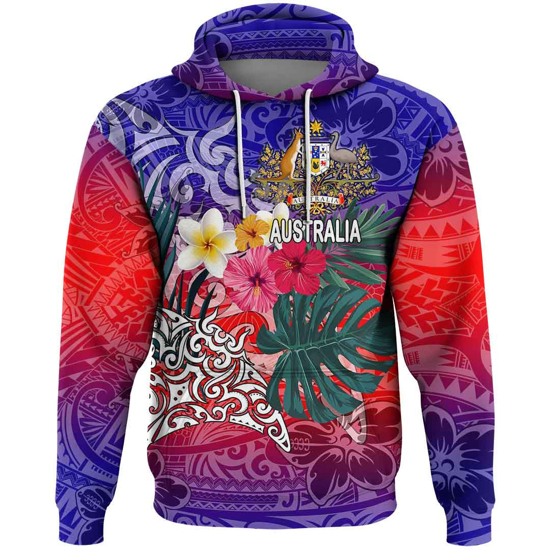 Clothing Australia Style Polynesian Tattoo Hoodie