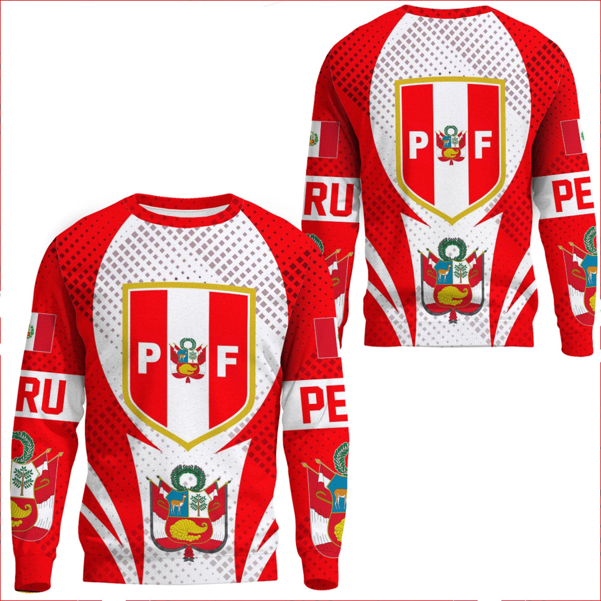 Clothing Peru Active Flag Sporty Style Sweatshirts