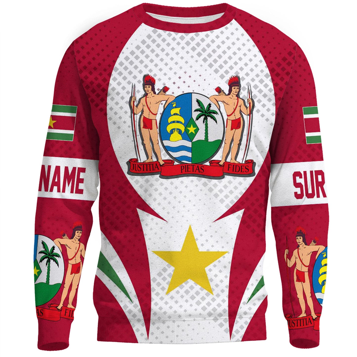 Clothing Suriname Active Flag Sporty Style Sweatshirts