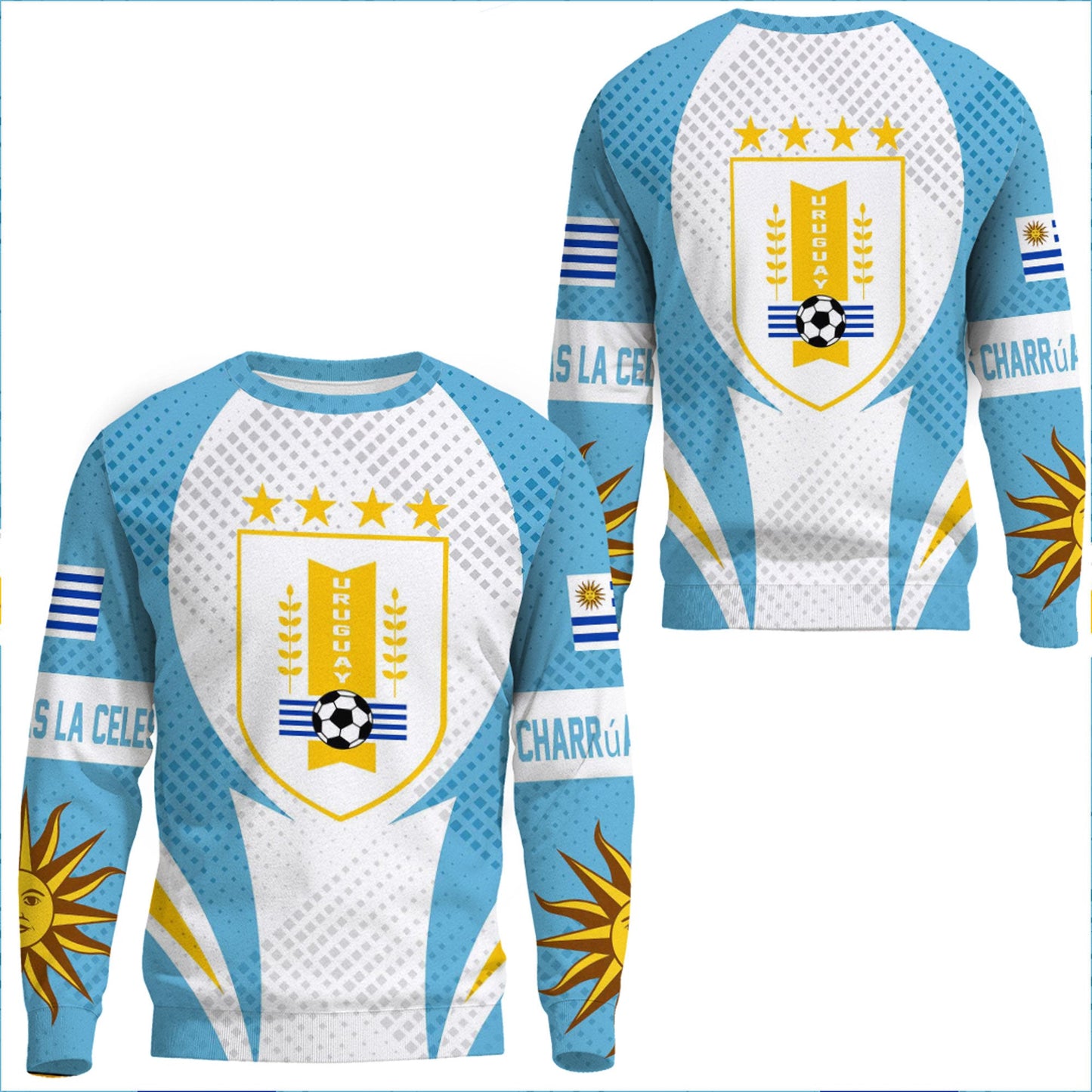 Clothing Uruguay Active Flag Sporty Style Sweatshirts