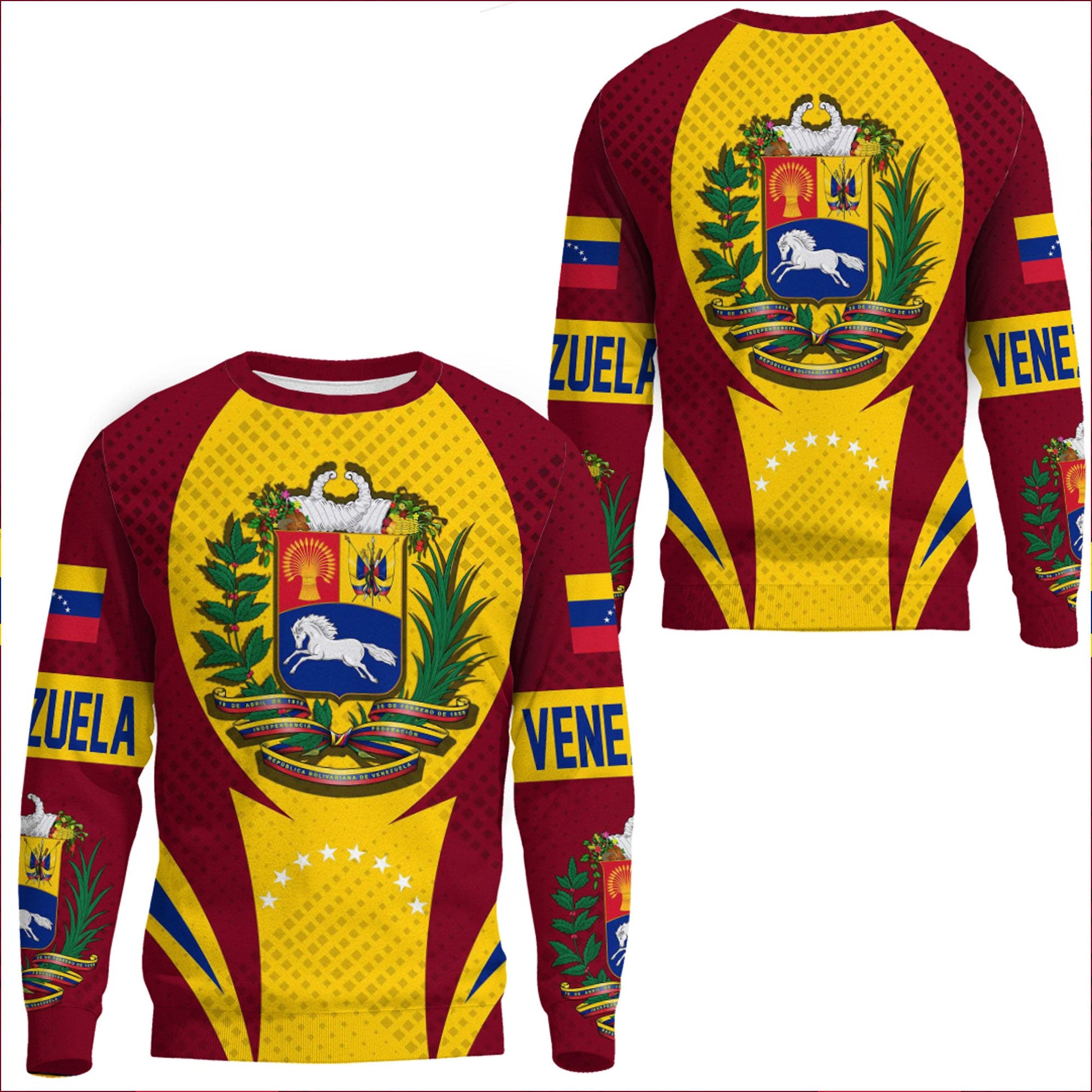Clothing Venezuela Action Flag Spoty Style Sweatshirts