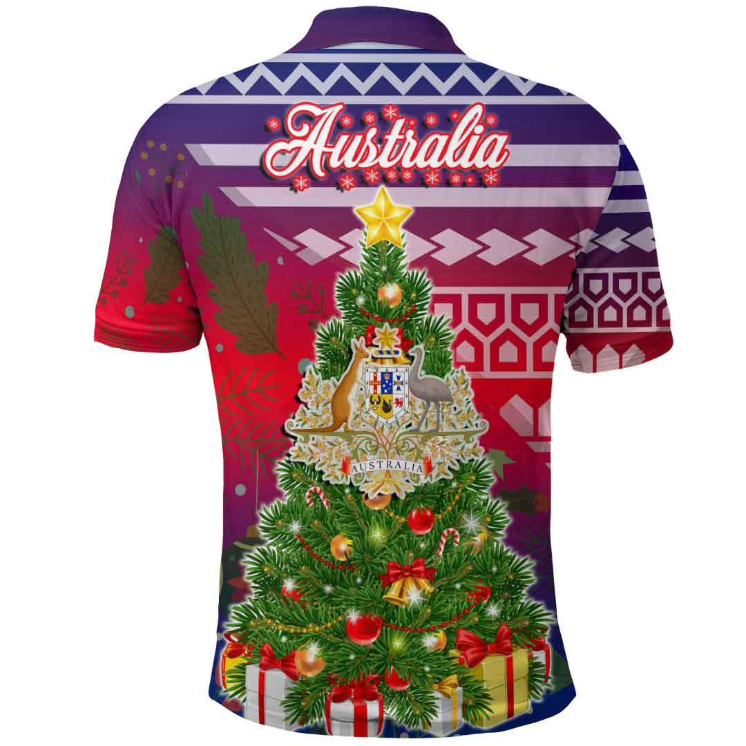 Clothing Australia Christmas Style Polynesian Polo Shirt