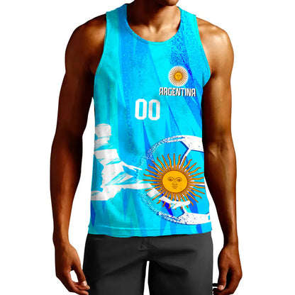 Clothing Custom Argentina Football Fan Tank Top