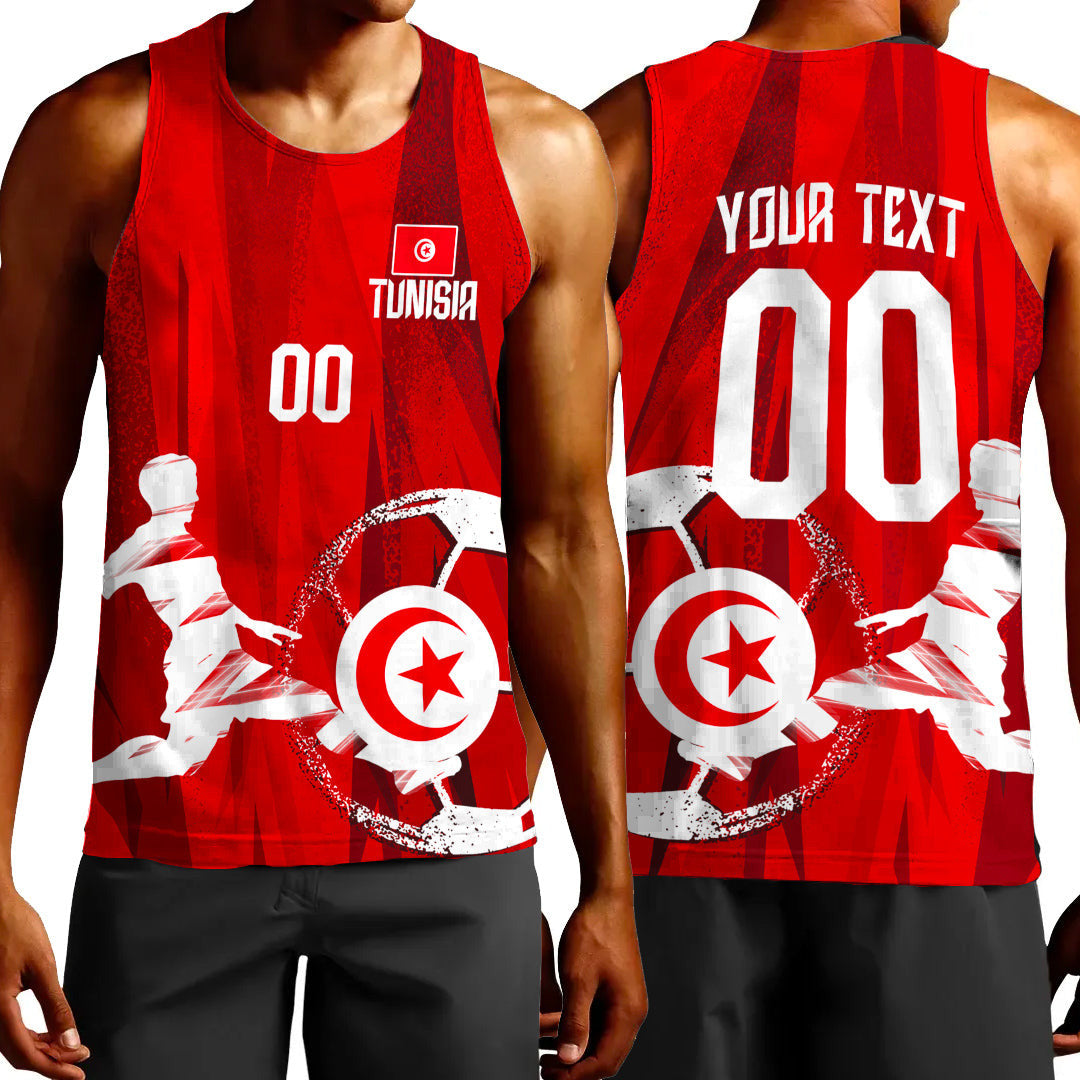Clothing Custom Tunisia Football Fan Tank Top