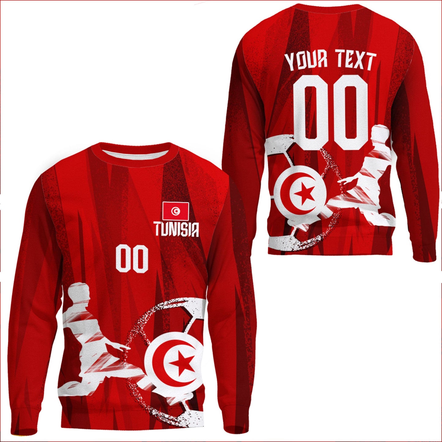 Clothing Custom Tunisia Football Fan Sweatshirts