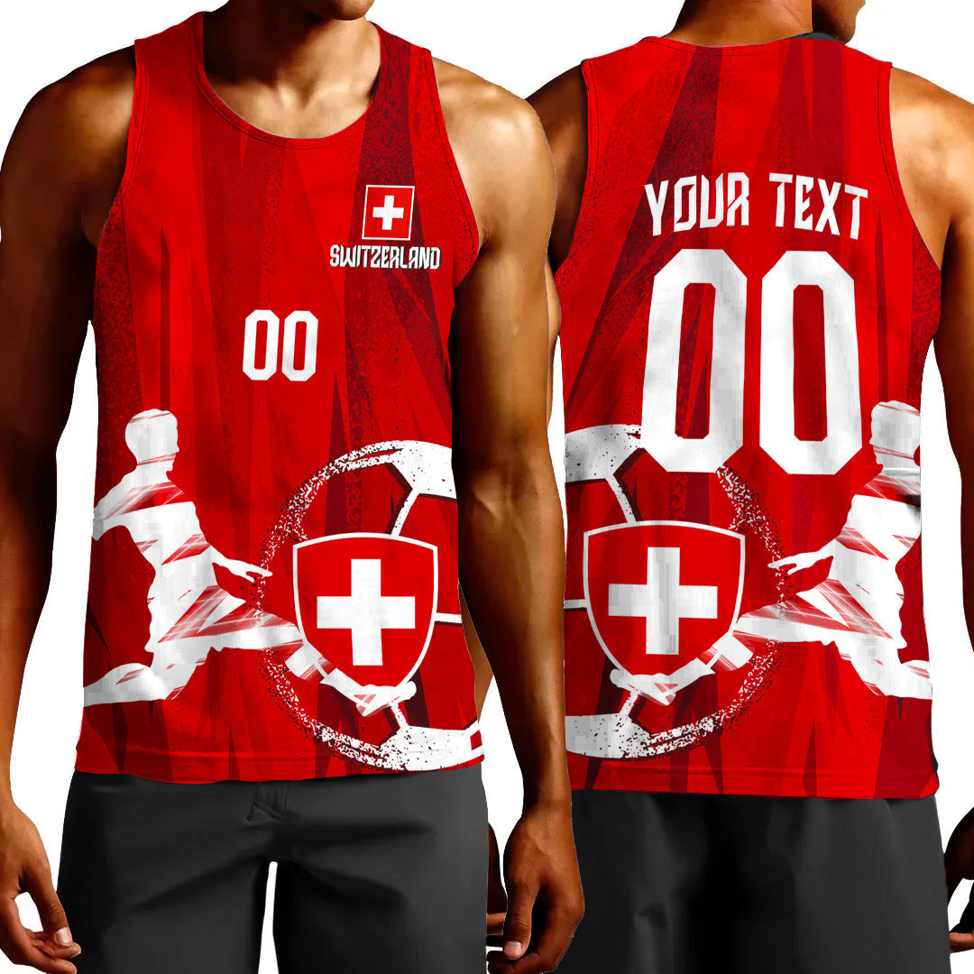 Clothing Custom Switzerland Football Fan Tank Top