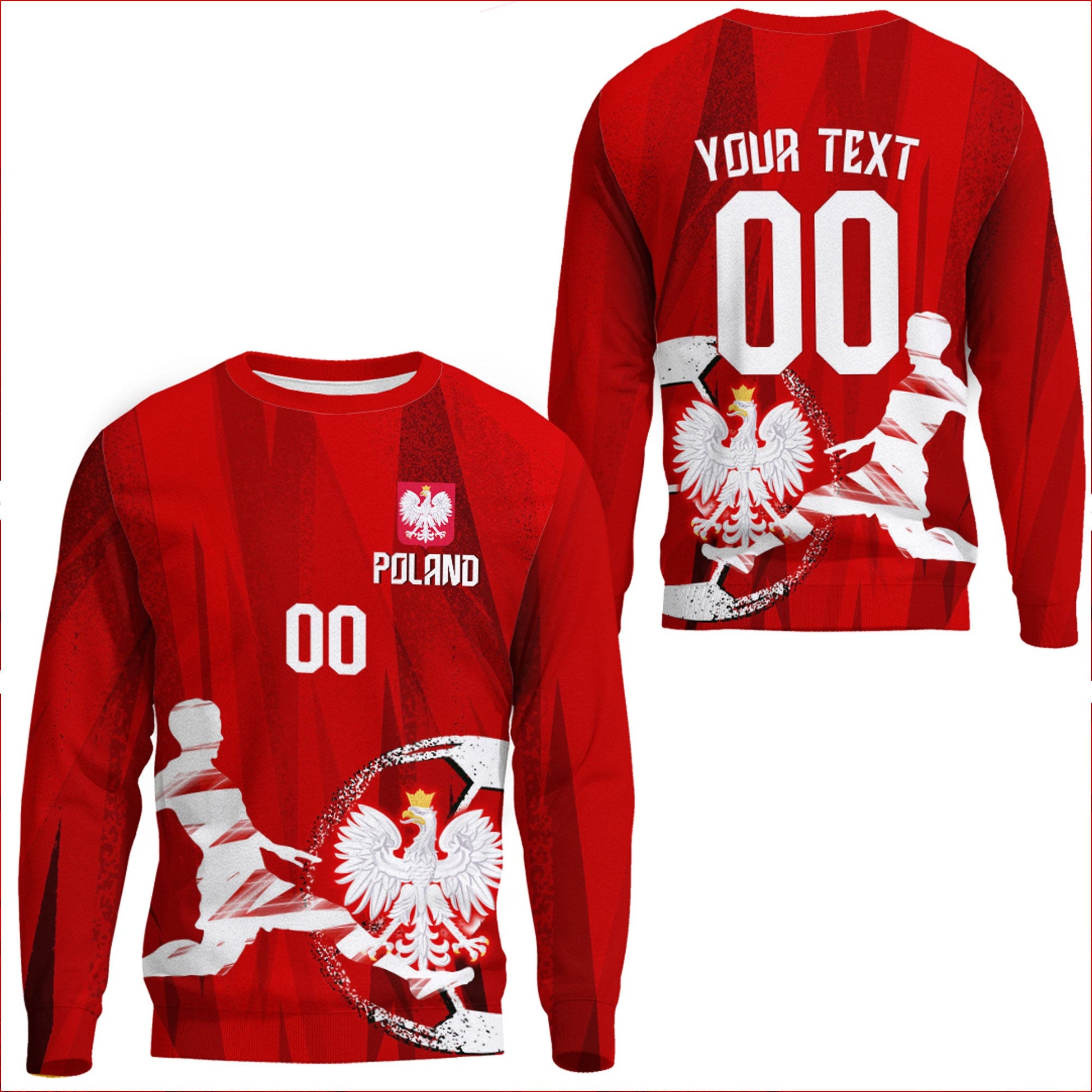 Clothing Custom Poland Football Fan Sweatshirts