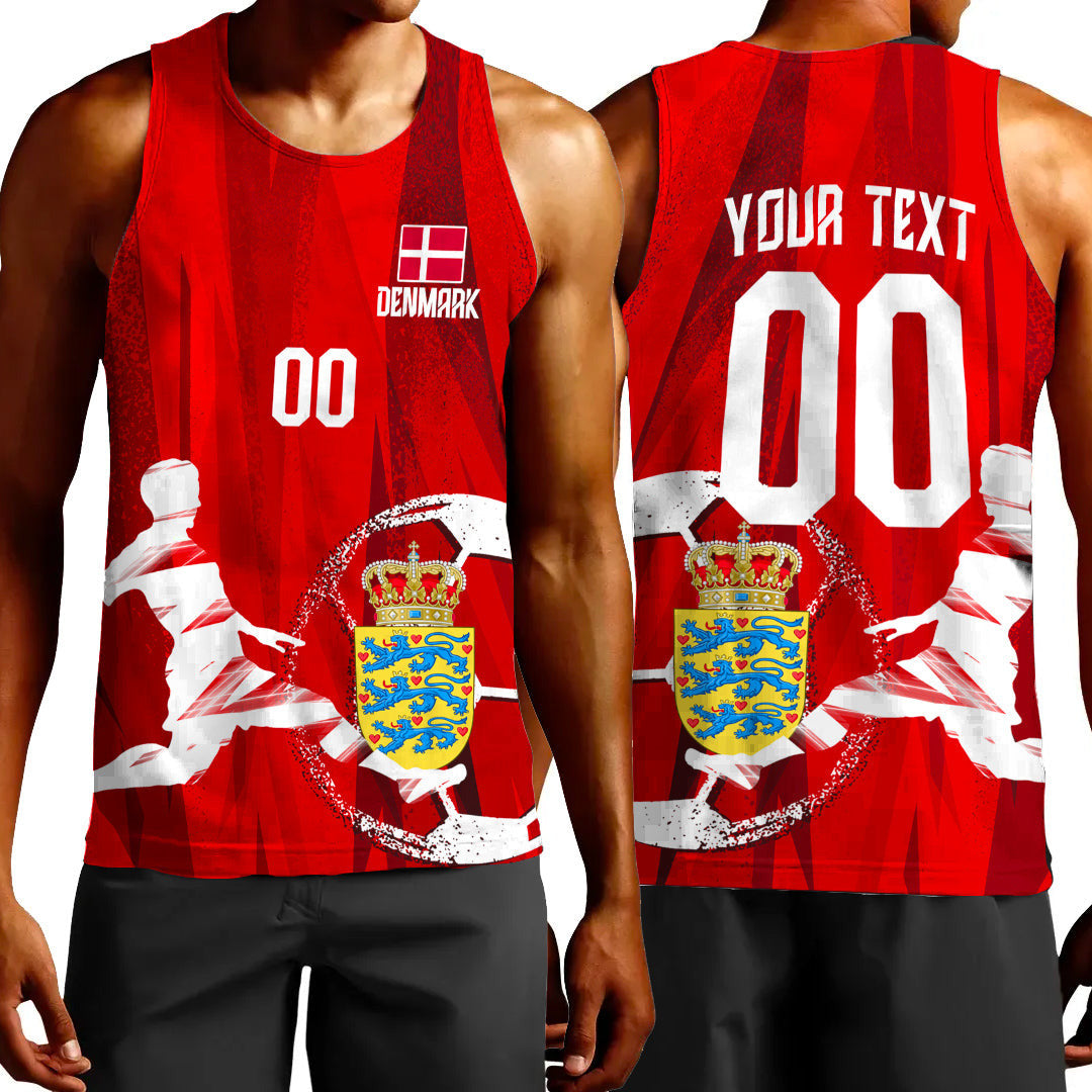 Clothing Custom Denmark Football Fan Tank Top