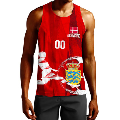 Clothing Custom Denmark Football Fan Tank Top