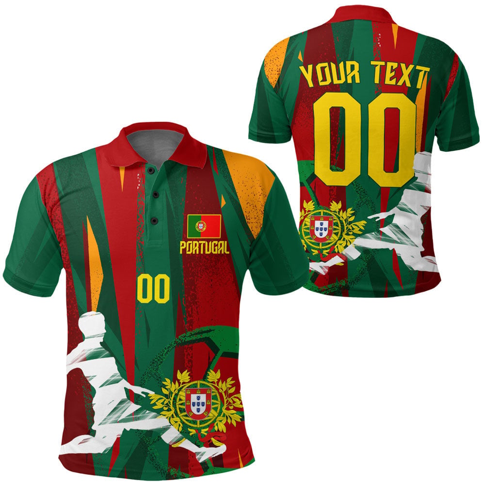 Clothing Custom Portugal Football Fan Polo Shirts